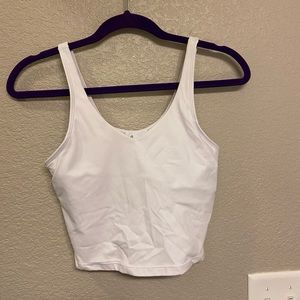 White workout tank top